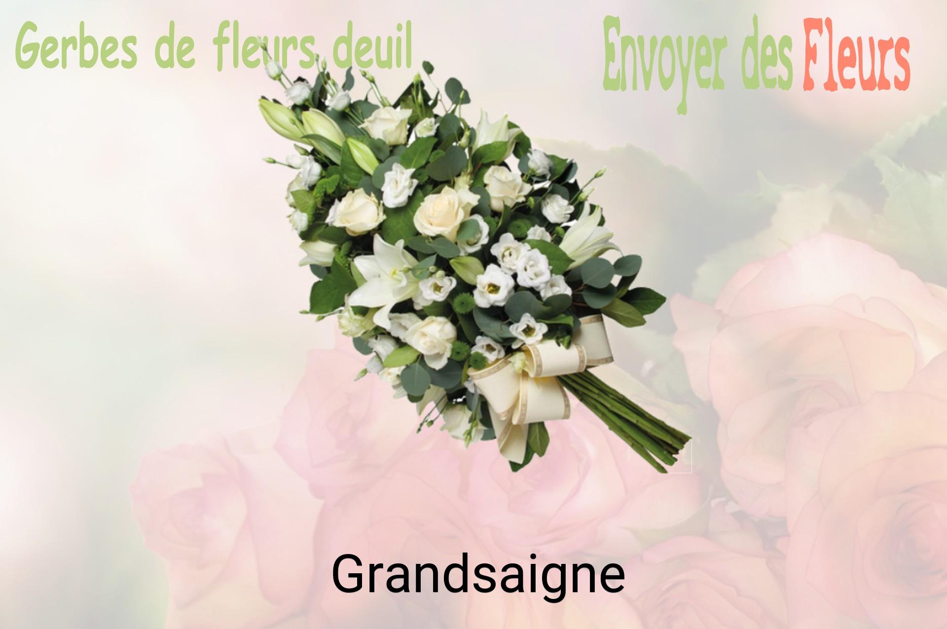 Gerbe de fleurs de deuil livrée à Grandsaigne